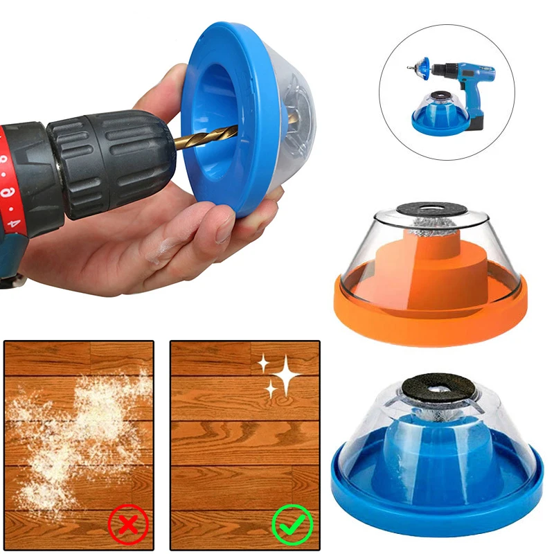 Electric Hammer Drill Dust Collector Cover Woodworking Reusable Dust Proof Ash Bowl for Impact Drilling Power Tool Accessories protective mask anti droplet full face transparent splash proof impact proof full cover face anti smoke mask dental blue protective mask 均码