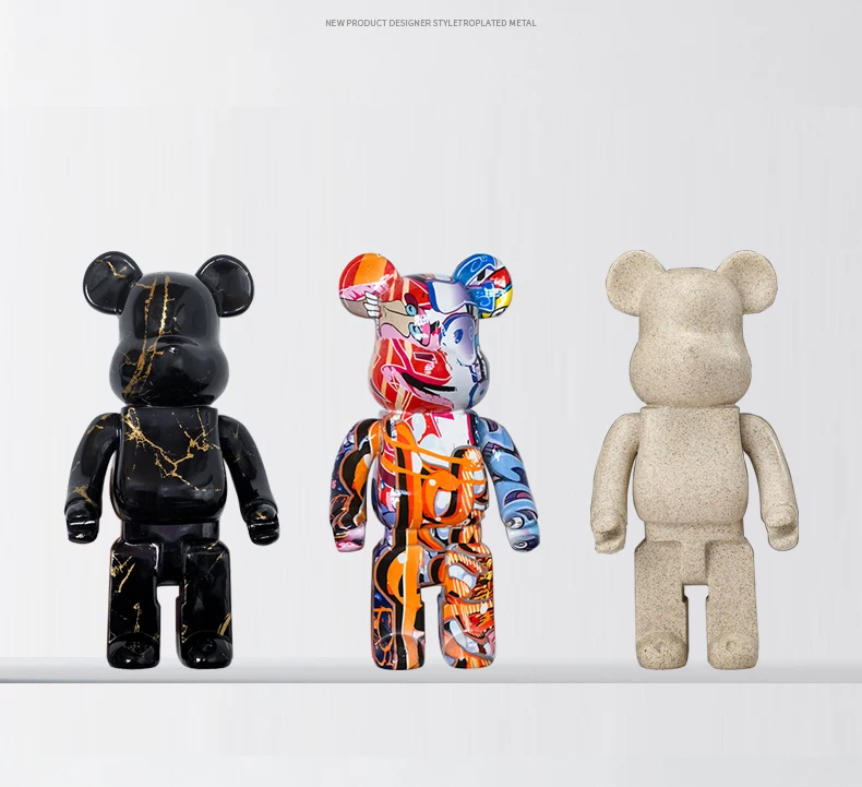Figurines For Interior 28Cm Bearbrick  400% Be@rbrick  Games Home Decoration Desk Accessories Luxury Living Room Decoration New