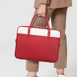 Genuine Leather Handbags Women Briefcase Female Lawyer Computer Official 14 Iinch Laptop Bga Shoulder Crossbody Bags Fashion
