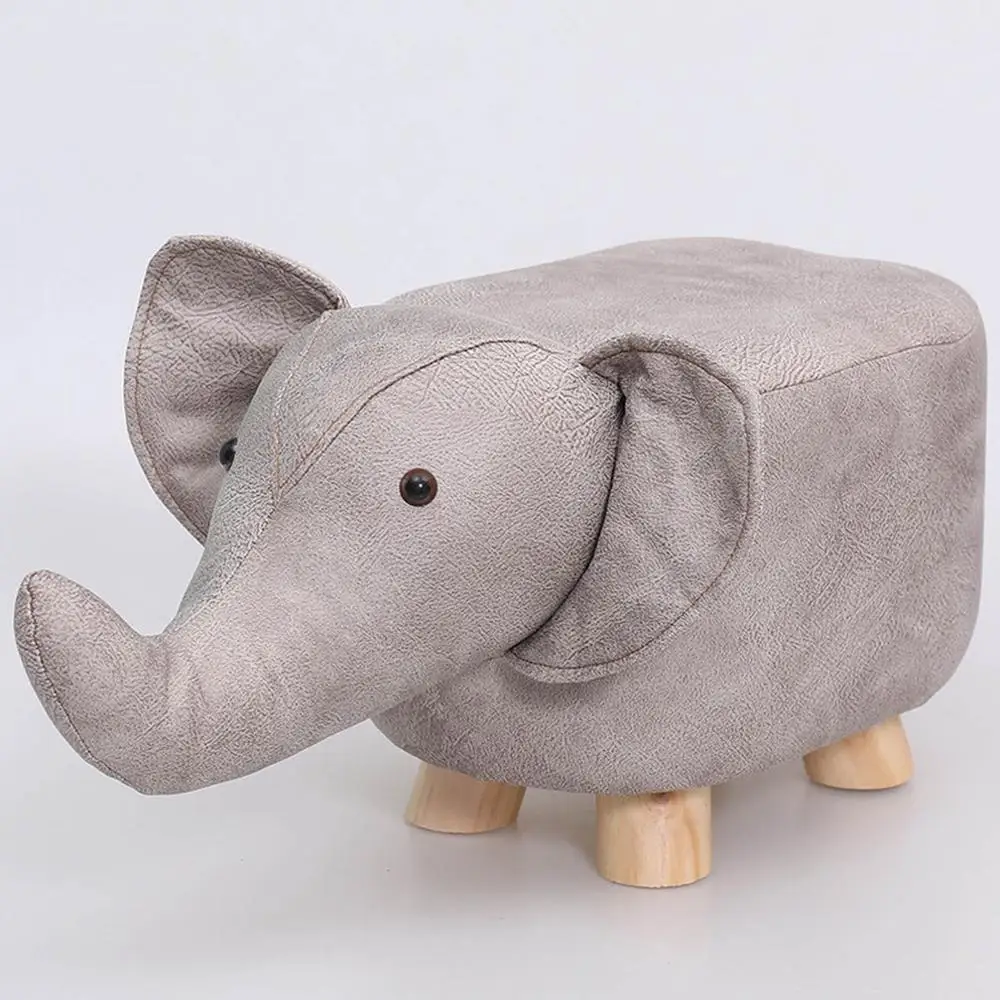 

Animal Footstools Children's Stool Ottoman Fabric Pu Padded Seating Rest Chair Pouf Bench