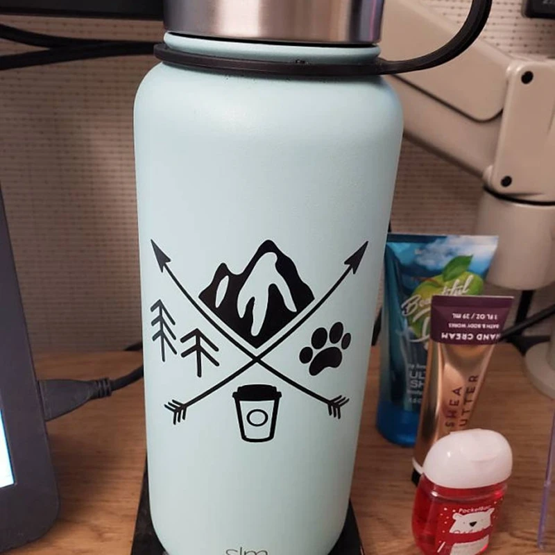 Горная кофейная собачья лапа натуральная виниловая наклейка украшение на окно