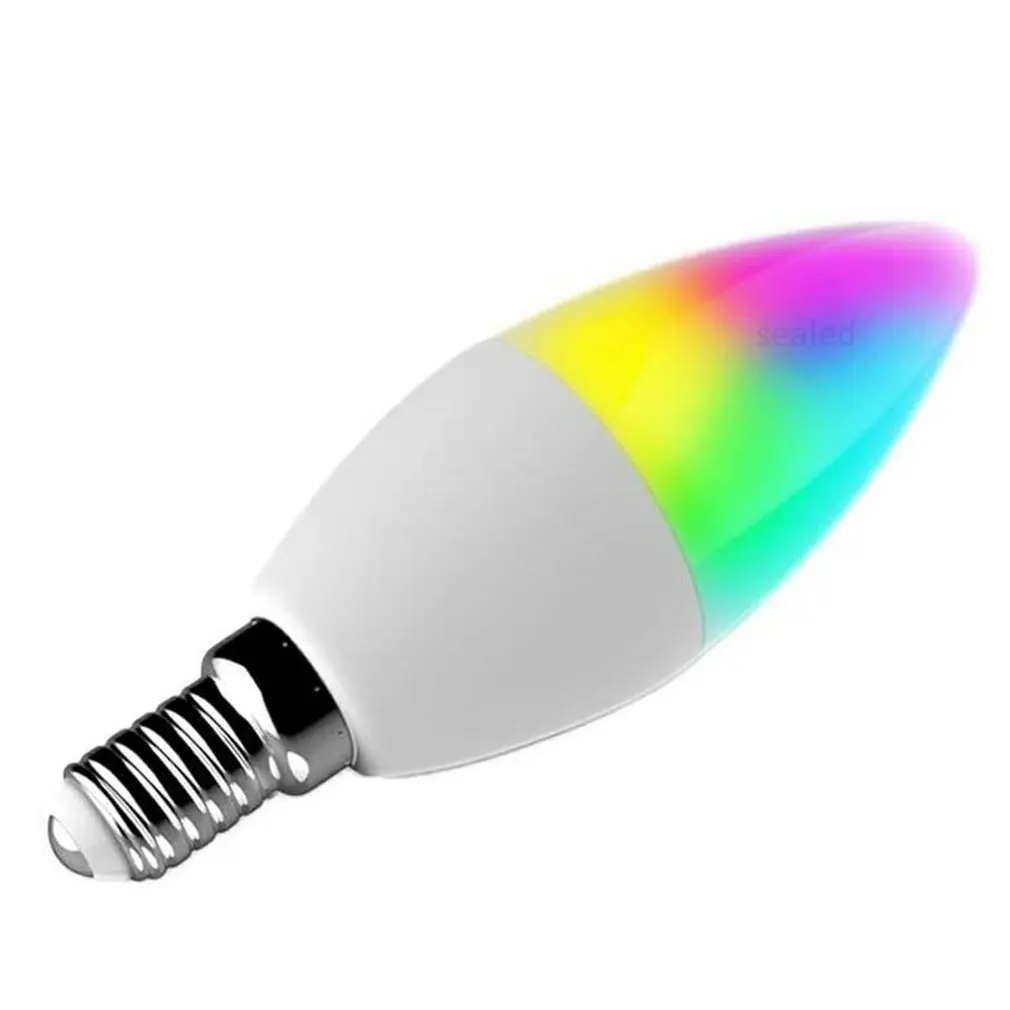 E14 Smart WiFi Light RGB Bulb 5W + C Dimmable LED Light Set Timing Mobile Remote Control Music Rhythm E14 Smart WiFi Light RGB Bulb 5W + C Dimmable LED Light Set Timing Mobile Remote Control Music Rhythm