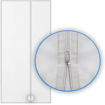 

210 X 90 Cm Hot Air Plug Door Seal Skylights Window Sealing Alternative Curtain Zipper Screen Airlock for Tumble Dryers