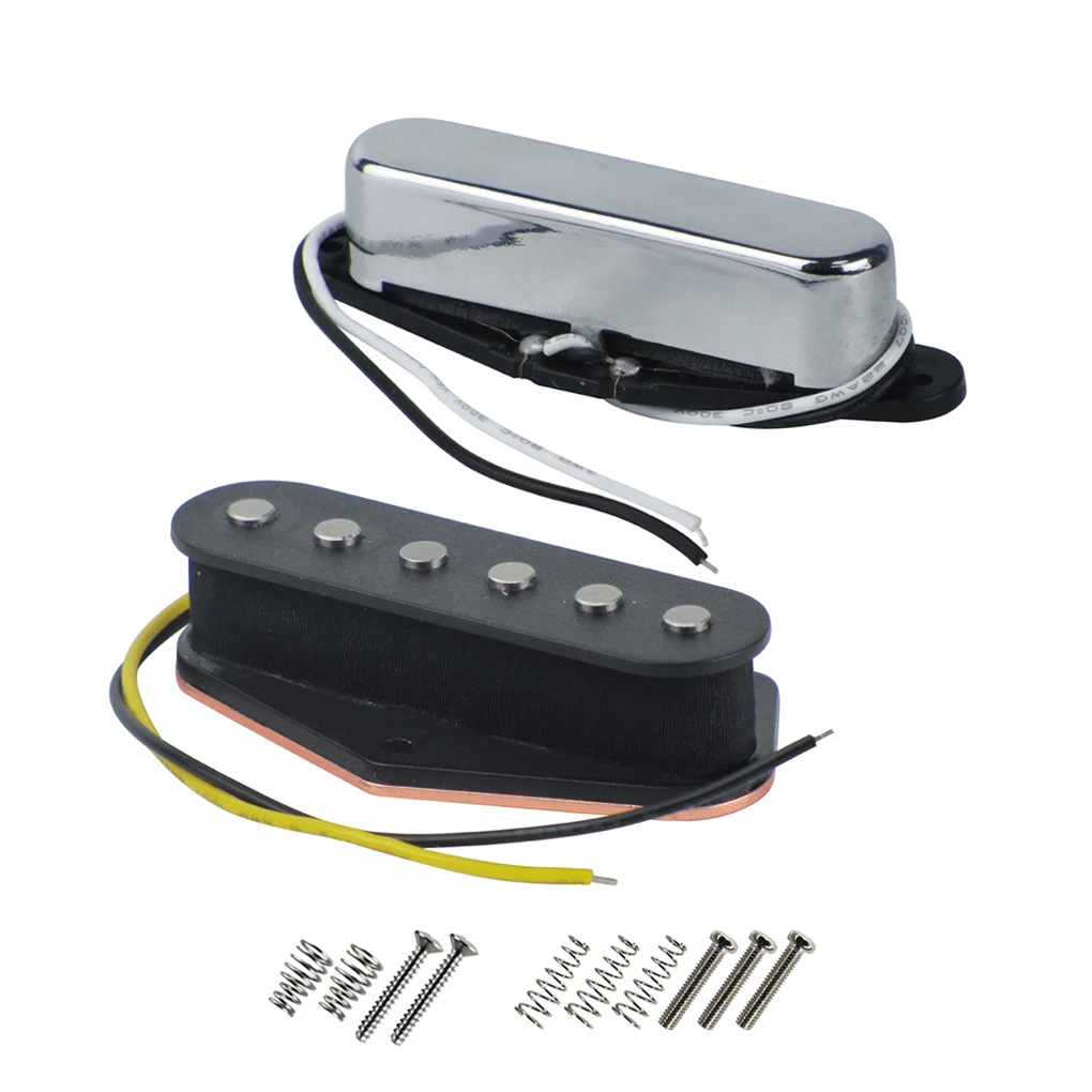 

FLEOR Alnico 5 Pickup Neck & Bridge Tele Electric Guitar Pickup Single Coil Guitar Accessories