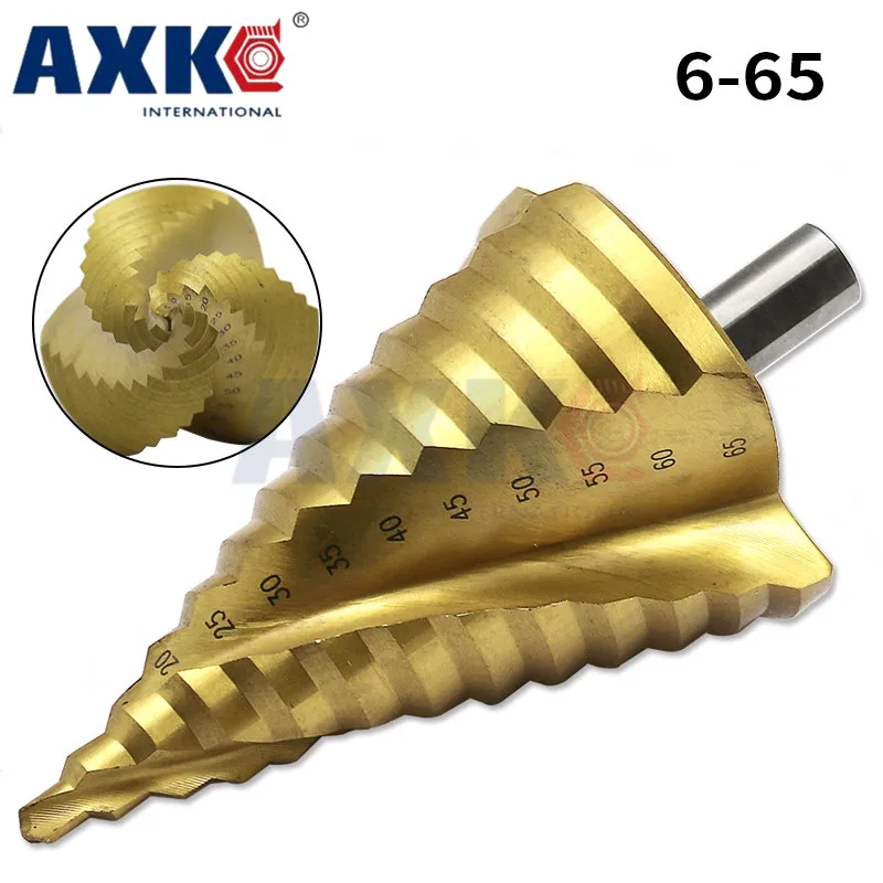 

6-65mm The Pagoda Shape HSS Triangle Shank 3R Spiral Pagoda Metal Steel Step Drill Bit Hole Drill Cone Drill DT083