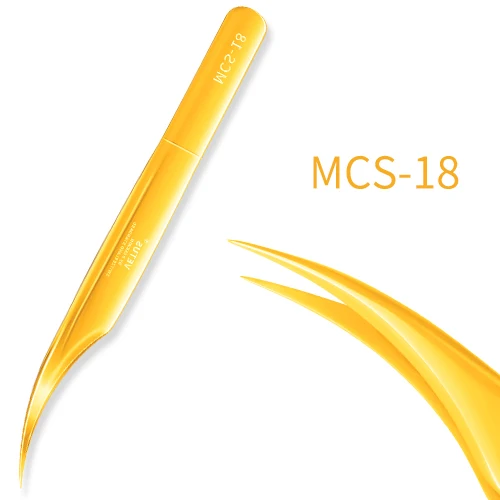 Пинцет серии Vetus MCS премиум-класса для красоты, макияжа, объемный Пинцет для наращивания ресниц, ножницы для наращивания ресниц, сверхтонкие пинцеты для ресниц - Цвет: MCS-18