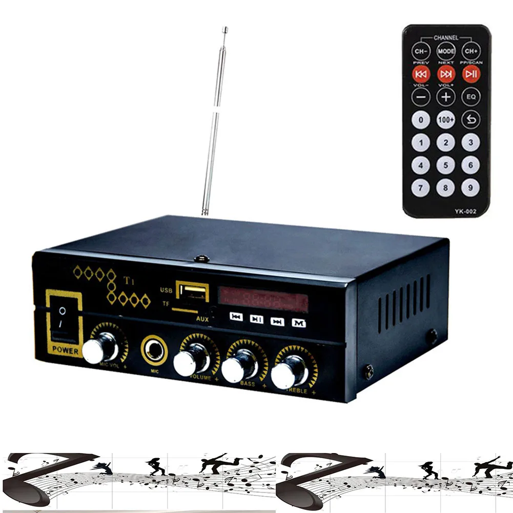 Металлический Aux цифровой усилитель MP3 портативный стерео DVD FM USB PC Bluetooth мини HIFI аудио плеер дома