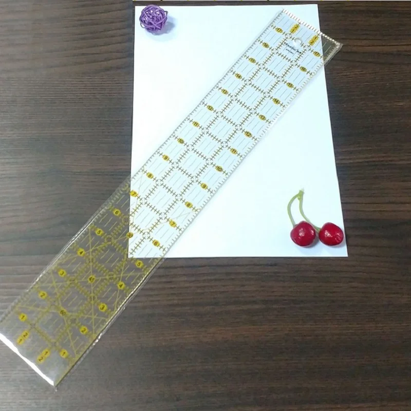 1"* 3" стёганая линейка, прозрачная акриловая сетка для стёганого одеяла, линейка для лоскутного шитья, сделай сам, линейка для вырезания, толщина 3 мм, KPR1803