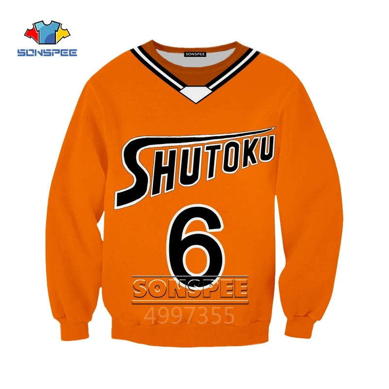 SONSPEE Баскетбол SHUTOKU № 6 Harajuku для маленьких мальчиков и девочек подростков 3D печатных футболка/Толстовка/толстовки детская одежда дети X179