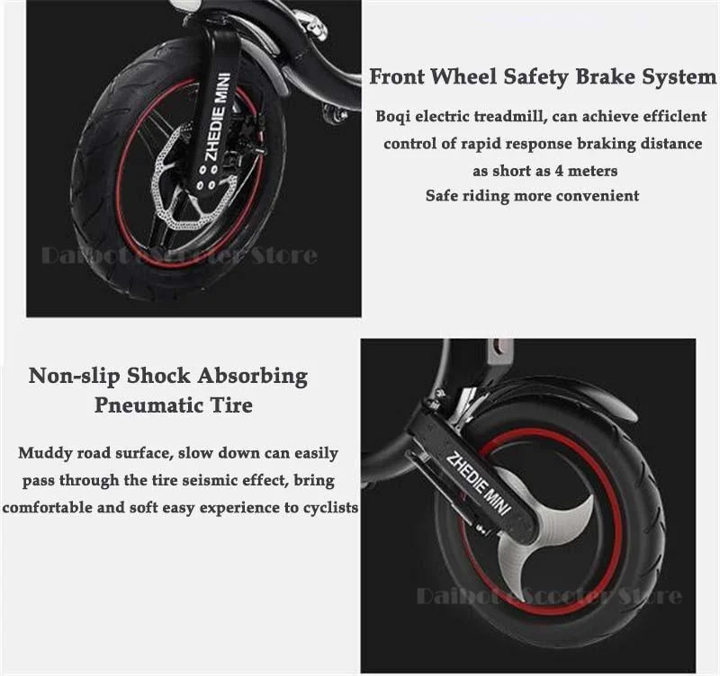 Daibot Mini Electric Bicycle Two Wheel Electric Bicycle 14 Inch 350W 36V 32KMH Foldable Portable Adults Electric Bicycle Bike   (12)
