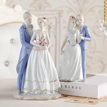 

Ceramic Couples Figure Figurine Porcelain Lover Statue Handicraft Home Decor Accessories and Wedding Gift Wedding Souvenir R2260