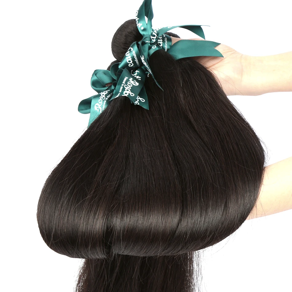 Rosabeauty 8 28 30 32 дюйма бразильские человеческие волосы Remy натуральные прямые 3 4 пряди