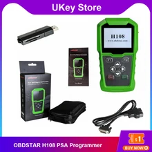 OBDSTAR – programmeur H108 PSA pour Peugeot/citroën/DS, pour clé perdue, lecture du Code Pin, calibrage du Cluster, avec Can & k-line
