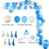 WEIGAO Blue Theme Happy Birthday Decorations Letter Foil Balloons Garlands Arch Balloon for Boy First Birthday Baby Shower Decor ► Photo 2/6