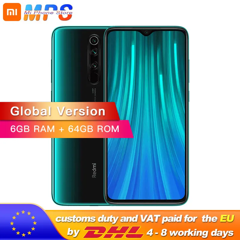  In Stock Global ROM Xiaomi Redmi Note 8 Pro 6GB 64GB Smartphone 64MP Quad Camera Helio G90T Octa Co - 4000312637218