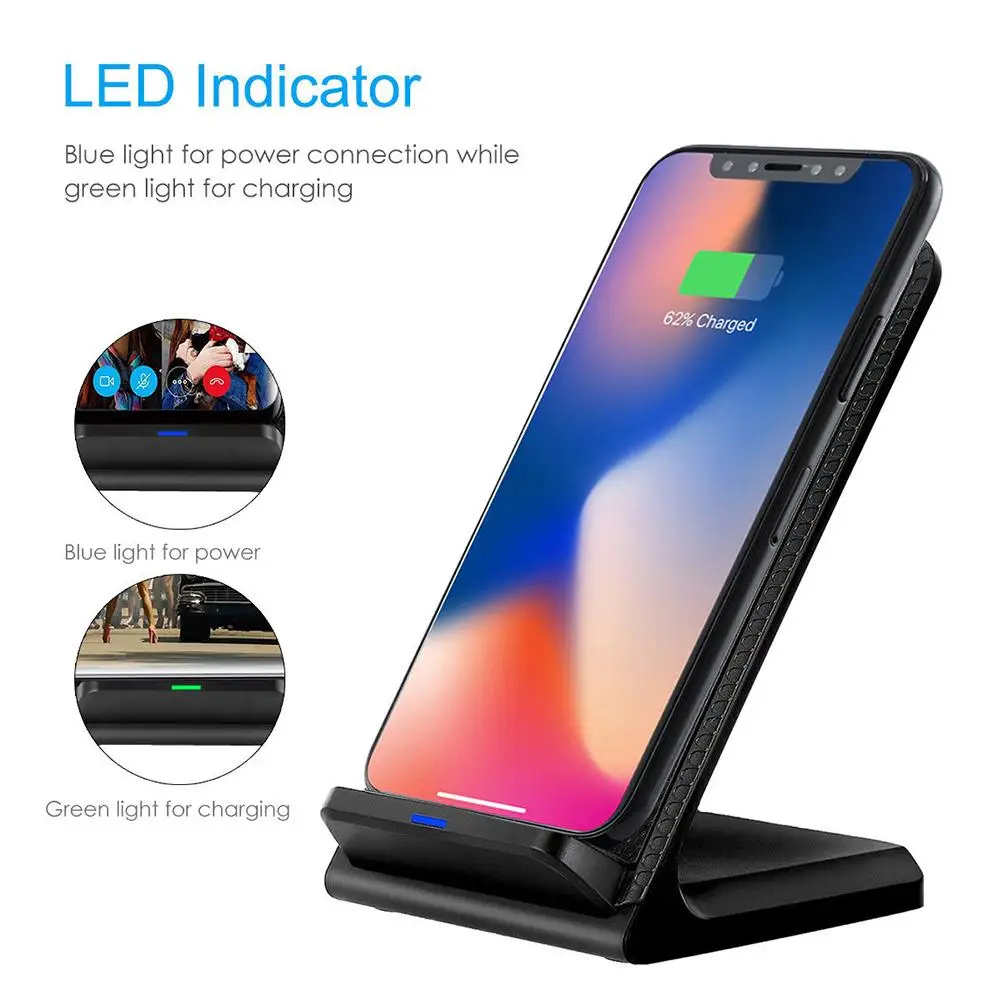 

Mobile Phone Wireless Charging Phone Stand With Standard Fast Charging All Qi Enabled Devices Charger for iPhone Samsung