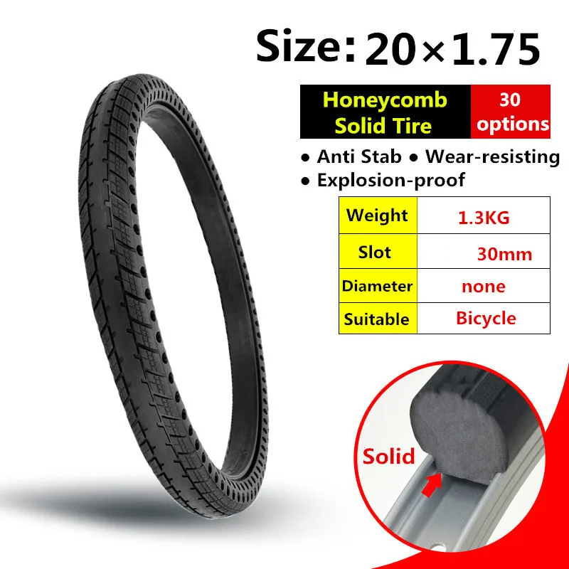 Tire Tube 20 Tires Set Of Puncture Resistant 20x1