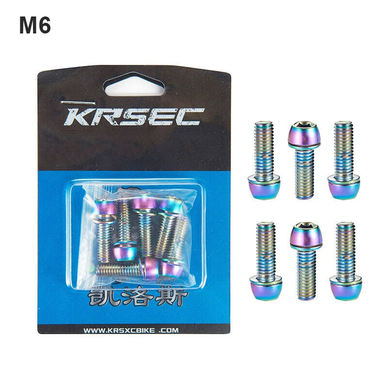 KRSCT MTB руля винты 6 шт./в упаковке M5/M6* 18 мм болты гайка подшипник