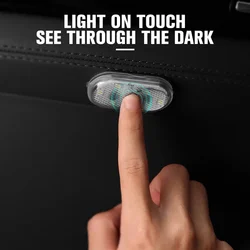 Mini lumières LED de décoration de voiture, 2 pièces, barre lumineuse pour voiture, capteur tactile, veilleuse de placard, pour la maison 