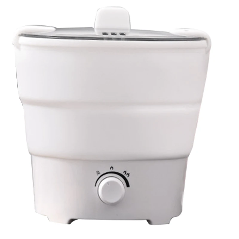 

Foldable Electric Frying Pan Kettle Heated Food Container Heated Lunch Box Cooker Portable Multifunctional Thermal Cooker US Plu