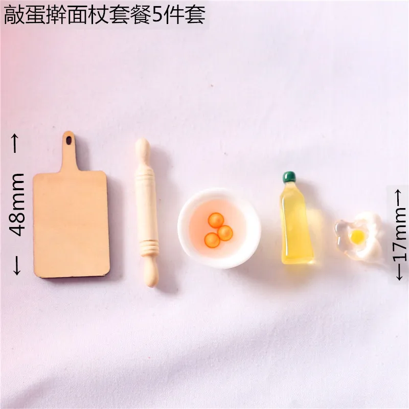 Dollhouse Miniature food Rolling Pin Egg Bowl Model Barbies Doll Miniature Pretend Play Kitchen Food Toy Accessories kitchen toys pretend kitchen toys pretend food toys doll house toys