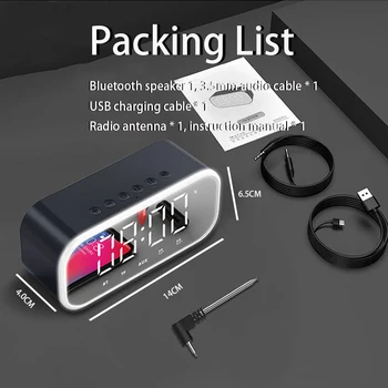 

LED Mini Portable Wireless Bluetooth Speaker Stereo Speakerphone Radio Music Subwoofer Column Speakers for Computer With TF FM