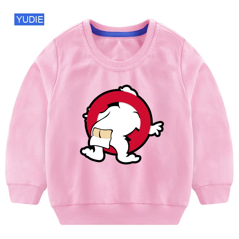 Свитера для детей, спортивные костюмы для девочек и ghostbusters очень странные дела до 7 лет, толстовка с принтом персонажа мультфильма, свитер для мальчиков, ; сезон осень; Цвет белый хлопковые пуловеры для мальчиков ясельного возраста
