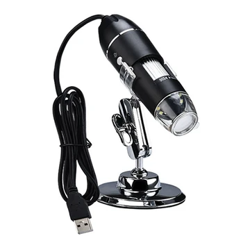 

1600X USB Digital Microscope Camera 8 LED Endoscope nifier with Metal Stand for Phone PC