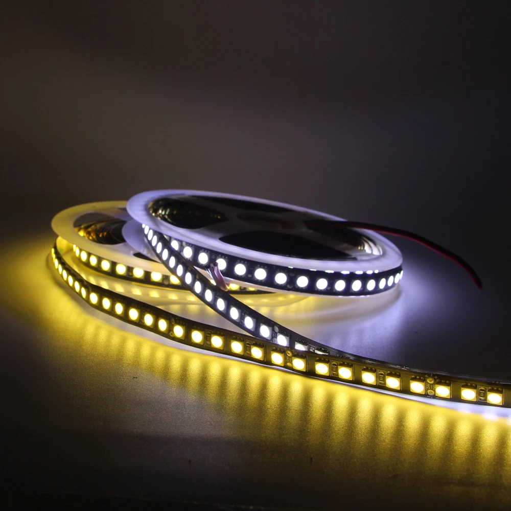 

Upgraded Version SMD 5054 LED Strip Light 12V 5m 600 LED High Lumen black PCB LED Diode Ribbon Tape Light Better than 5050 5630