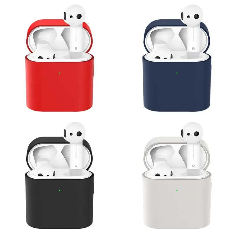 

Dustproof Protective Cover Anti-scratch Silicone Case Shell for Xiao-mi Air 2 Wireless Bluetooth Headset Headphones