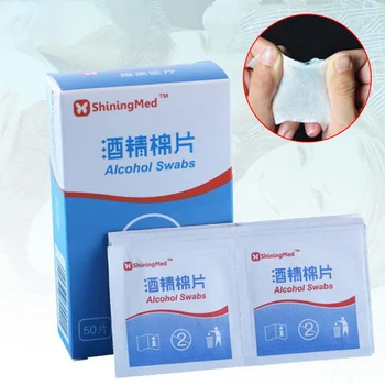 

50 Pcs/box Alcohol Wipe Pad Swab Sachet Tool Cleanser Wet Wipes