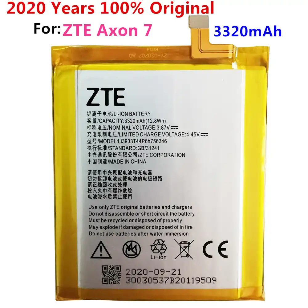 For Zte Axon 7 5 5inch 017 Li3931t44p8h 33mah Battery Rechargeable Li Ion Built In Lithium Polymer Battery Mobile Phone Batteries Aliexpress