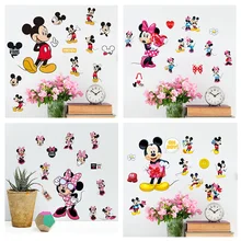 Cartoon Disney Mickey Minnie Mouse Wall Stickers For Kindergarten Kids Room Home Decoration Anime Wall Mural Art PVC DIY Decals Cartoon Disney Mickey Minnie Mouse Wall Stickers For Kindergarten Kids Room Home Decoration Anime Wall Mural Art PVC DIY Decals