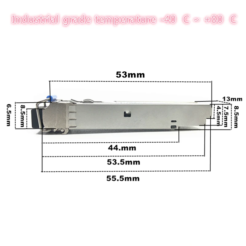 LC SFP Fiber optic module Industrial grade -40~+80 Celsius 1.25G20KM 1310/1550nm Single-SFP compatible with Mikrotik Cisco