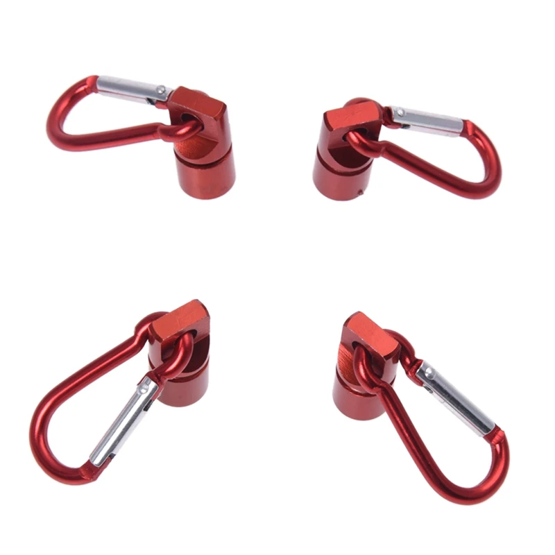 

4 Red Aluminum Dog Cat Pet Safety Flashing Flash LED Light Collar Tag Waterproof