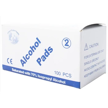 

100 Pcs Alcohol Pads Swab Wipe Antiseptic Skin Cleaning CareAntibacterial Swab Pads Dropshipping