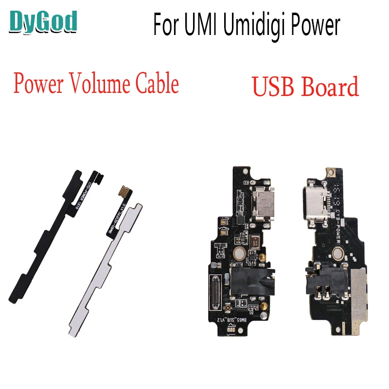 Для UMI Umidigi Power USB плата с зарядным портом гибкий кабель для громкость и кнопка