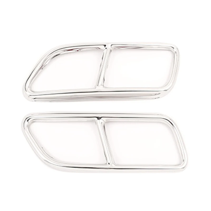 

Stainless Steel Car Exhaust Pipe Tail Throat Decor Frame Trim Cover Liner Accessories for Volvo S60 2014-2019
