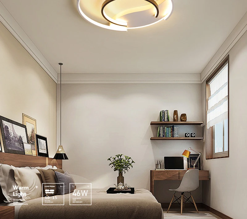 Современная Люстра для гостиной спальни алюминиевая 110V 220V led Lustre белая черная Потолочная люстра светильник для дома