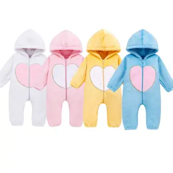 

Baby Boy Girl Rompers Infant Coral Fleece Jumpsuit New Born Baby Clothes Autumn Winter Warm For Newborns Toddler Clothes