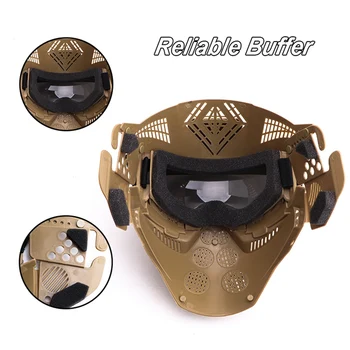 

Lens Full Face Mask PC Helmet Transparent Anti-fog ABS Engineering Plastic Hunting Outdoor Tactical Military Ballistic Cycling
