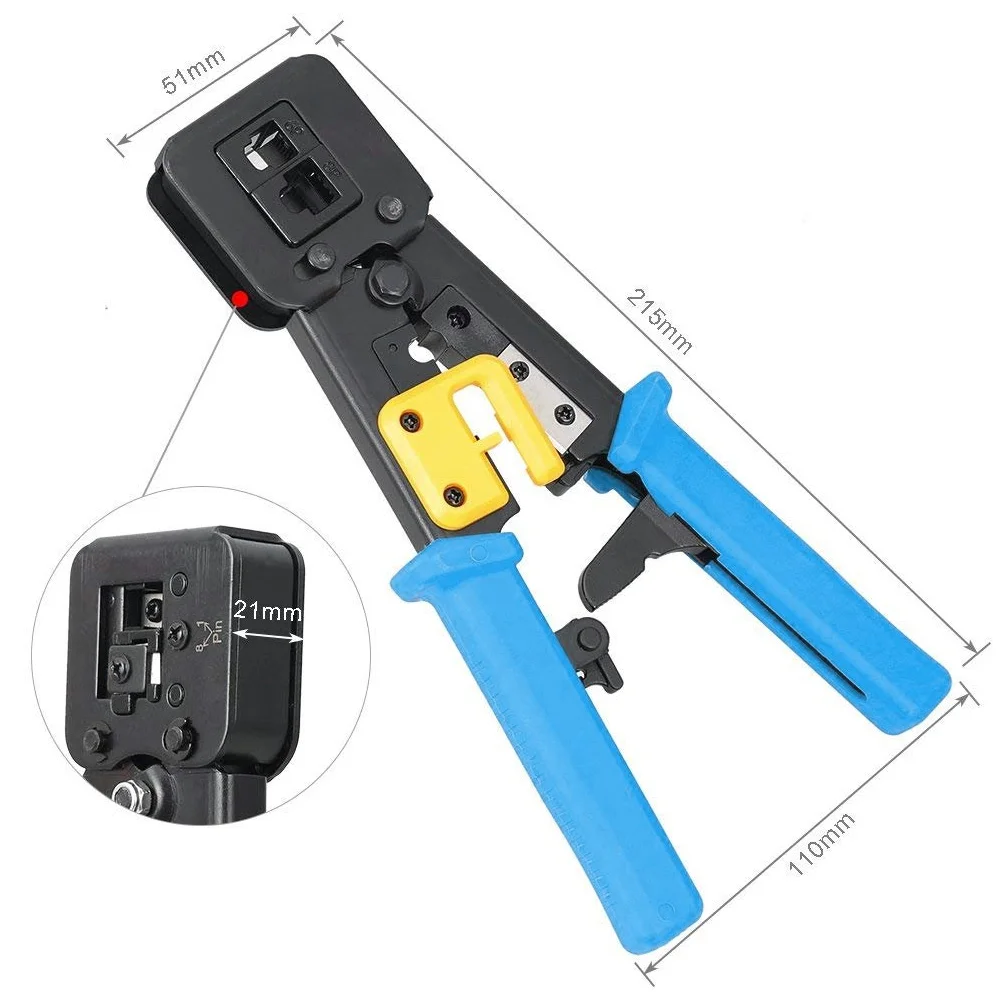 RJ45 сети плоскогубцы обжимной инструмент Многофункциональный кабельный резак пирсинг Кристалл головки плоскогубцы WWO66