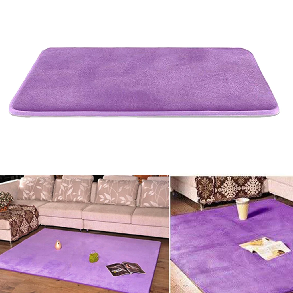 1pcs Soft Memory Foam Bath Mat Non Slip Absorbent Velvet Bathroom Rug Carpet Home Kitchen Hotel Carpet Multi-color