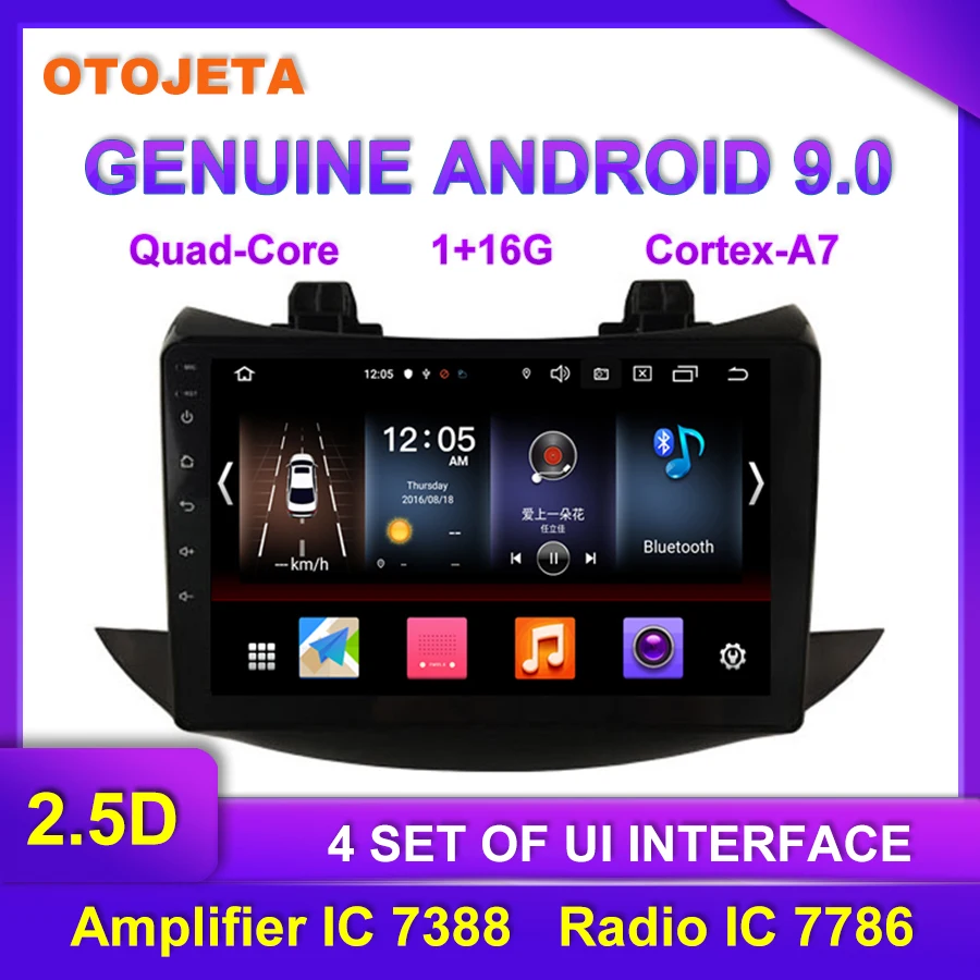 Прямая продажа с фабрики OTOJETA Android 9,0 Автомобильный мультимедийный радио для 2017 Chevrolet TRAX gps навигация по Bluetooth Wifi магнитофон