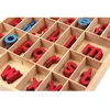 Montessori Early Educational Toys Wood Mobile Alphabet Box English Blue/ Red Letters Pieces Preschool Teaching Aids Activities 3