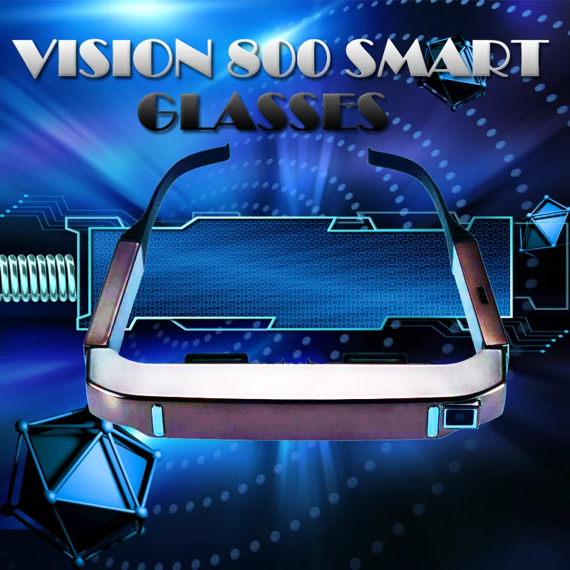 Смарт очки Vision 800 Android wi fi широкоэкранные портативные 3d для видео частный