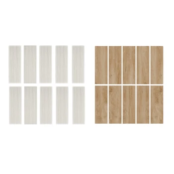 

10Pcs Self Adhesive Wood Grain PVC Stickers,Waterproof,for Room,Kitchen,Bedroom,Bathroom,Tile Decoration