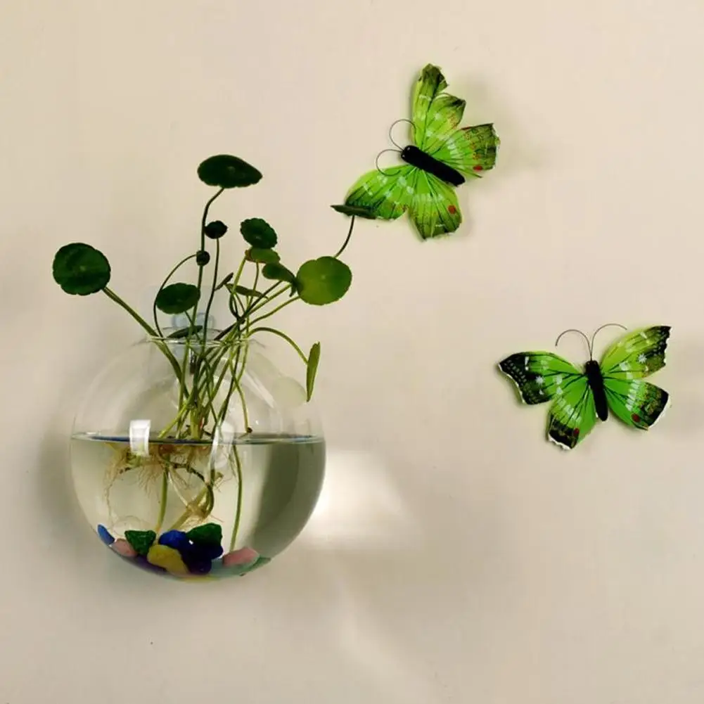 Fish aquarium Wall-Hanging Fish Bowl Acrylic Plexiglass Aquarium Pet Tank Clear Flower Plant Vase Tank Home Decor Ornament