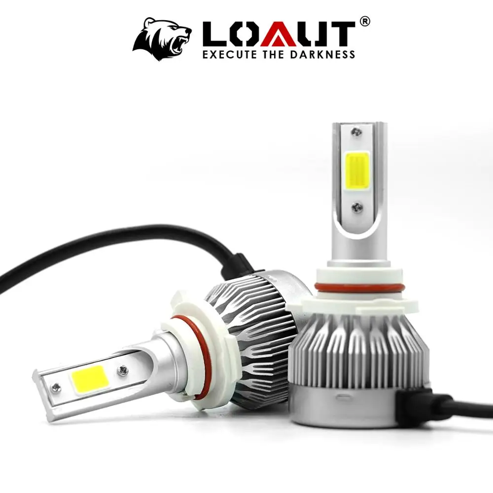 

LOAUT car led 9006 HB4 headlights bulb turbo 6000lm 30W 6000K Built-in drive no fan C1 car lights Fog Lamp