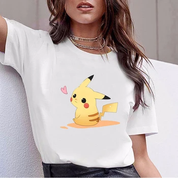 

Pokemon Go Kawaii Pikachu Harajuku T Shirt Women Ullzang Funny Anime T-shirt 90s Cute Cartoon Tshirt Korean Style Top Tee Female
